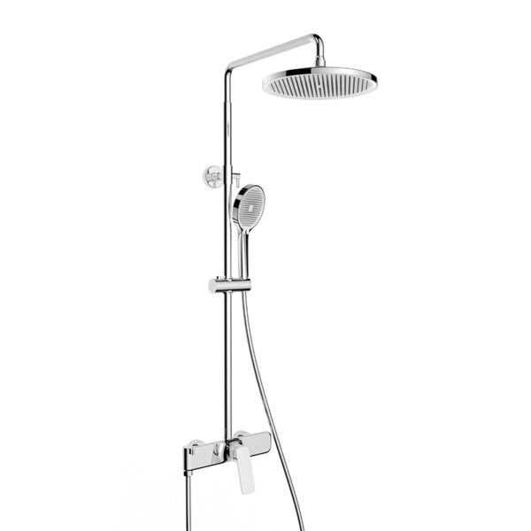 Душевая система для душ/кабины KAISER Clever (3-jet/стац. лейка Ø260mm) /Латунь/Хром