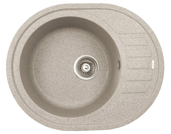 Мойка-Гранит "KAISER" 620x500x220 песочный мрамор(овальная)