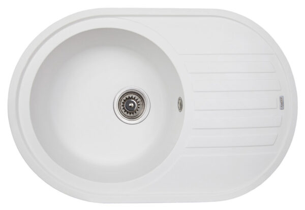 Мойка-Гранит "KAISER" 770x500x200 белый(овальная)