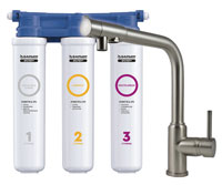 Комплект KAISER со смесителем для кухни под фильтр 13044-5 (серебро) и системой очистки воды БАРЬЕР ЭКСПЕРТ Slim Классик