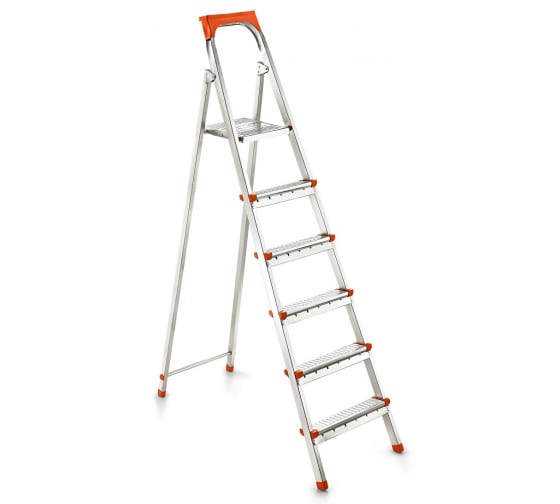 Стремянка 6 ступеней алюминиевая 1,20 м FUK A006