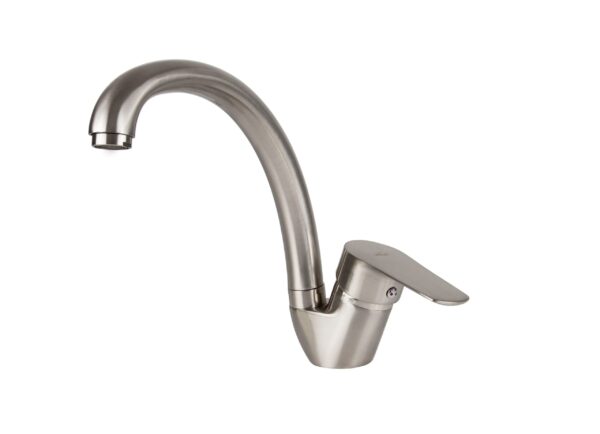 Смеситель VIKO кухня боковой Ø40 с гайкой/cеребро