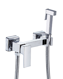 Смеситель VIKO настенный для биде с гигиеническим душем, Ø25, хром (латунь)