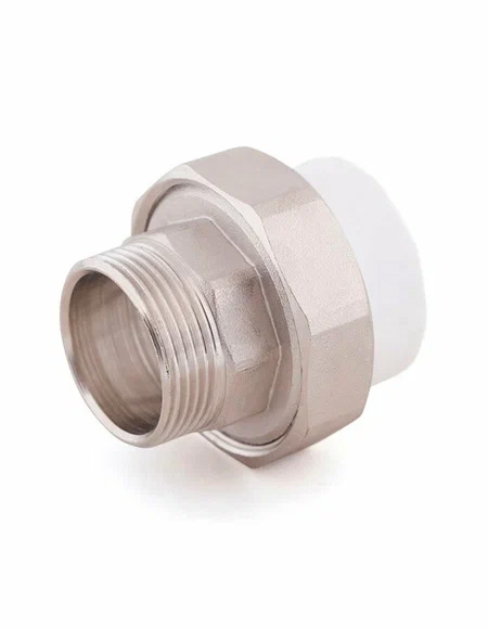 Муфта полипропиленовая разъём.(американка) с НР 20х 1/2" "Meer Plast"