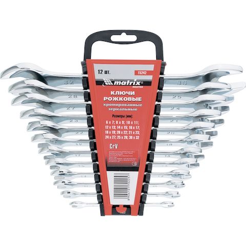 Набор ключей рожковых 6-32 мм Elliptikal MATRIX Master 15242 12 шт