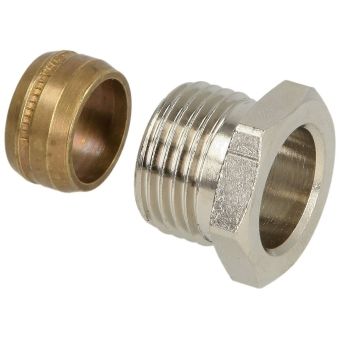 Фитинг для обжима стальн. и мед. труб 15мм, обжим 1/2