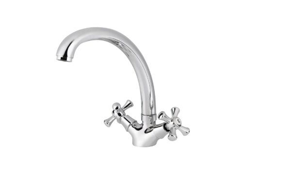 Смеситель VIKO кухня крест кер. литой излив с гайкой