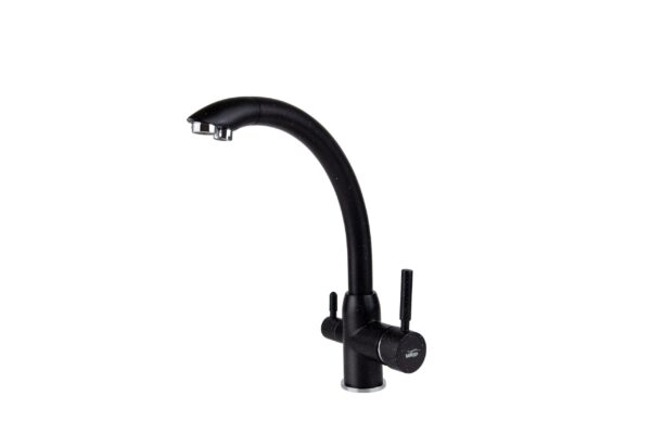 Смеситель VIKO кухня боковой под фильтр (латунь) Ø35, черный мрамор