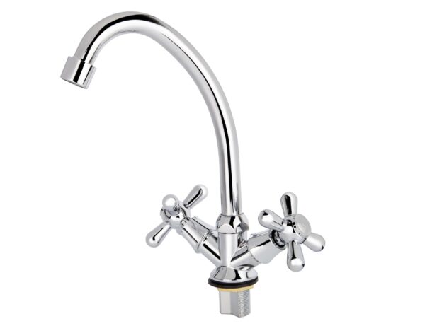 Смеситель VIKO кухня крест керамика / с гайкой