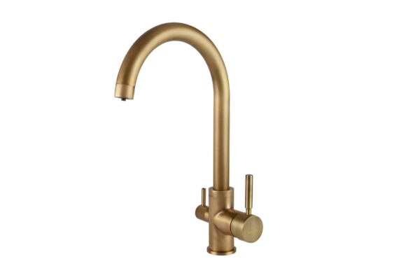 Смеситель VIKO кухня боковой под фильтр (латунь) Ø35 с гайкой, темная бронза