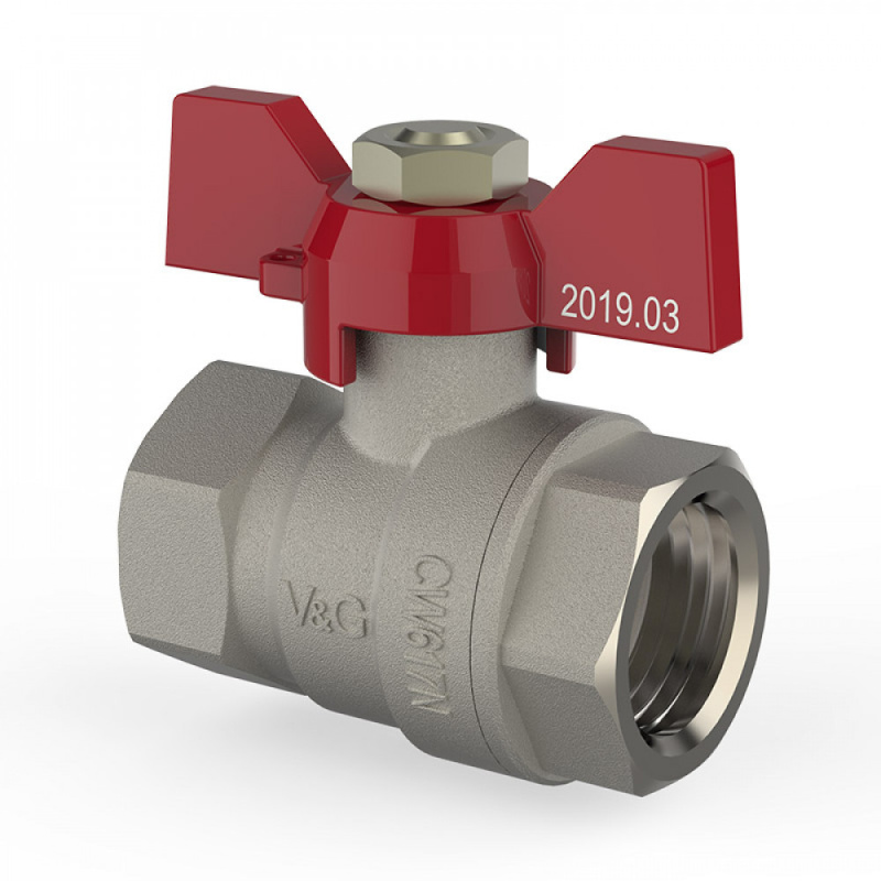 Кран шаровый 1" в/в бабочка Ру-40 "Valogin" (24)