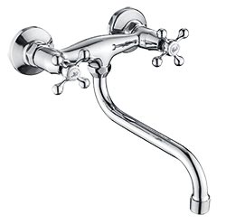 Смеситель VIKO настенная кухня крест керамика