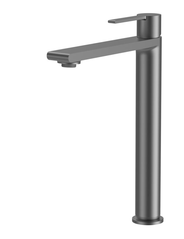 Смеситель KAISER Serio для раковины, высокий, Ø25 /Латунь /Воронёная сталь