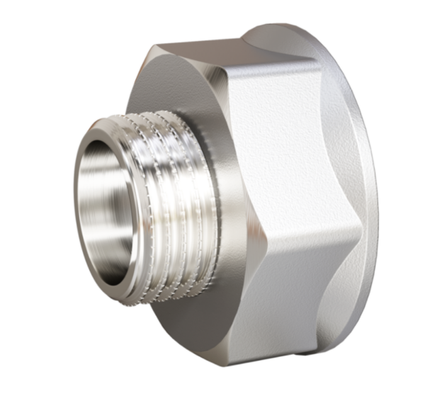 Переходник 1/2" НРx 1"ВР никель LD Pride