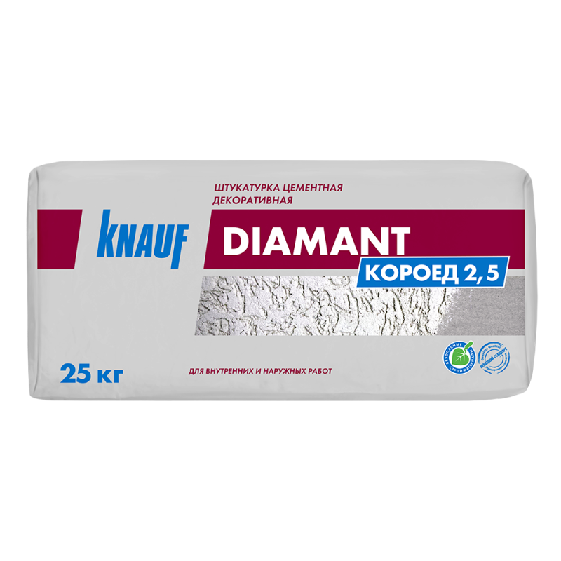 Штукатурка цементная декоративная КНАУФ-Диамант Короед 2