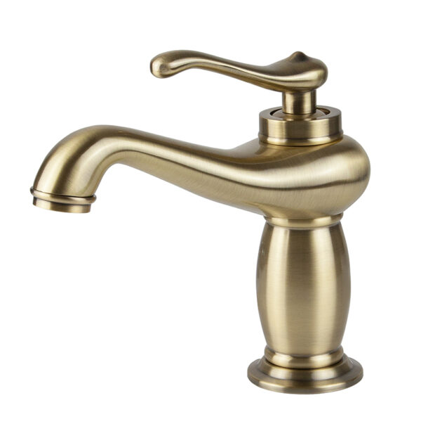 Смеситель KAISER Logo для раковины, однорукий Ø25, бронза