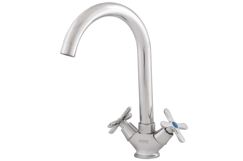 Смеситель для кухни 2-вентильный, высокий излив (латунь) RUSANT PC-K 441-87