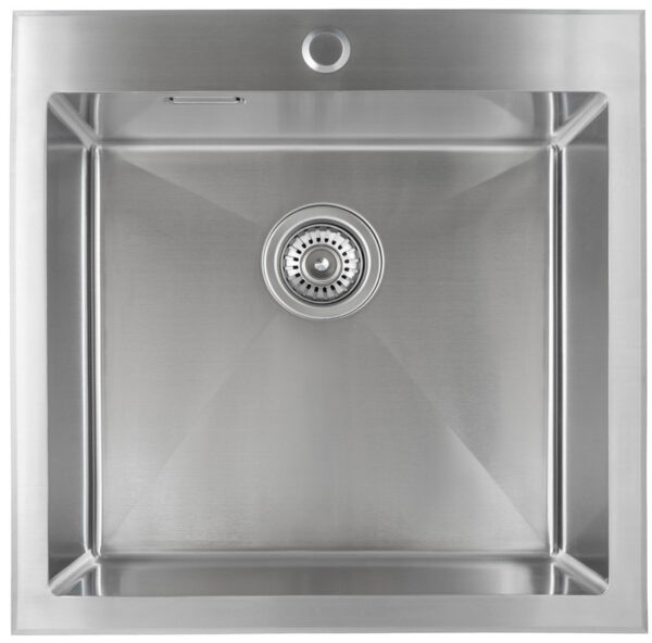 Мойка из нержавейки KAISER 510x510x200*3.0+1.2mm (цвет покрытия: сталь) /сифон