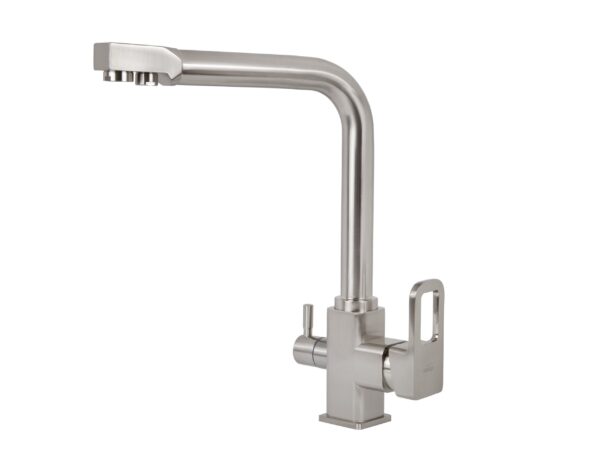 Смеситель VIKO кухня боковой под фильтр Ø35, серебро (латунь)