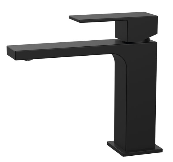 Смеситель KAISER Cube для раковины Ø25 /Латунь /Чёрный матовый