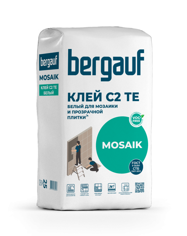 Клей белый для мозайки и прозрачной плитки Keramik Mosaik