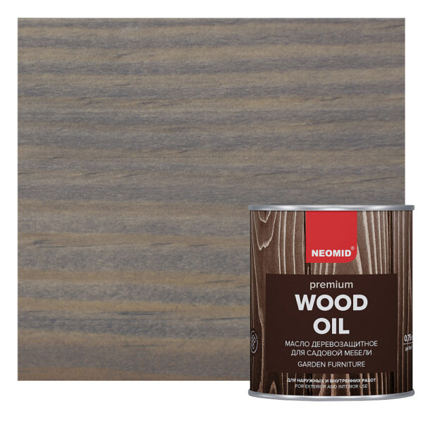 Масло NEOMID Premium деревозащитное 0,75л серый жемчуг