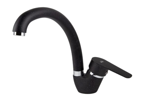 Смеситель VIKO кухня боковой Ø40 с гайкой/черный мрамор