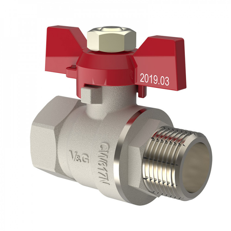 Кран шаровый 3/4" в/н бабочка Ру-40 "Valogin" (21)