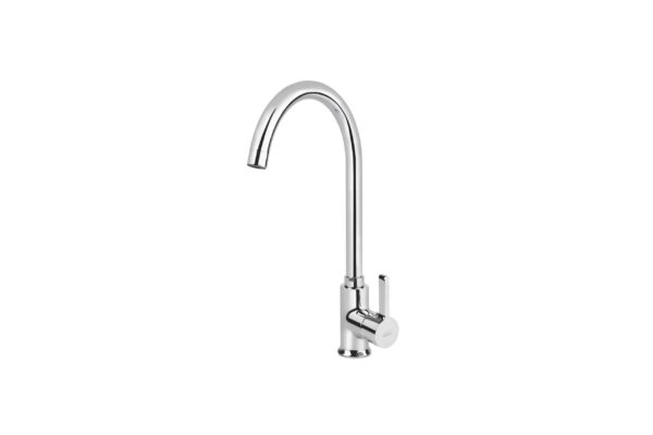 Смеситель VIKO кухня боковой Ø35 R-излив с гайкой, хром