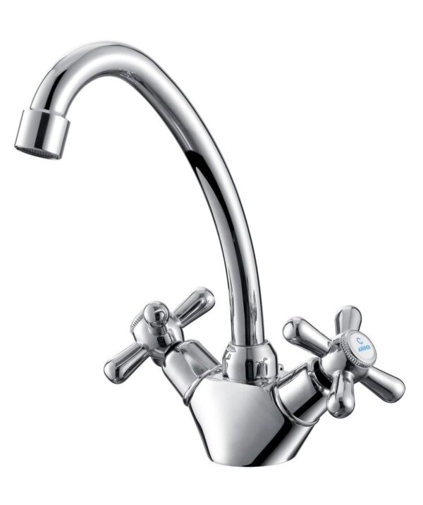 Смеситель KAISER Carlson кухня крест керамика