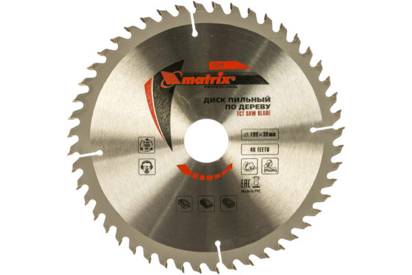 Диск пильный по дереву 190*30 мм 48 зубьев MATRIX 73219